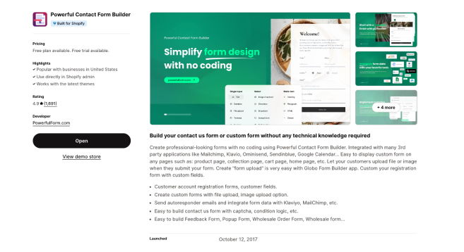 Powerful Contact Form Builder