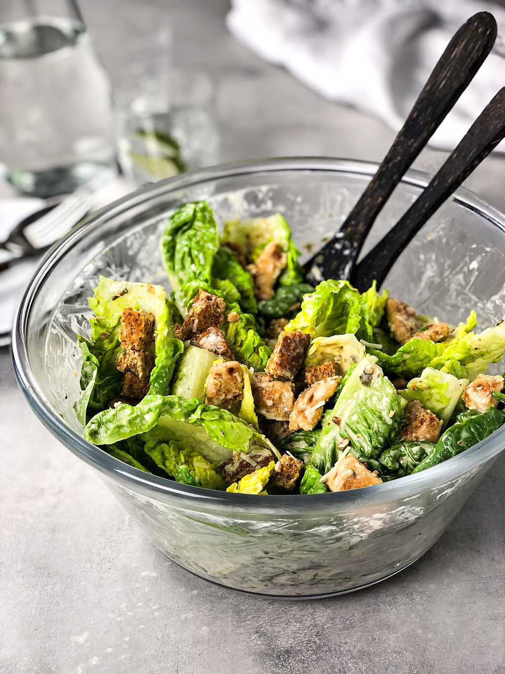 Vegan Caesar salad