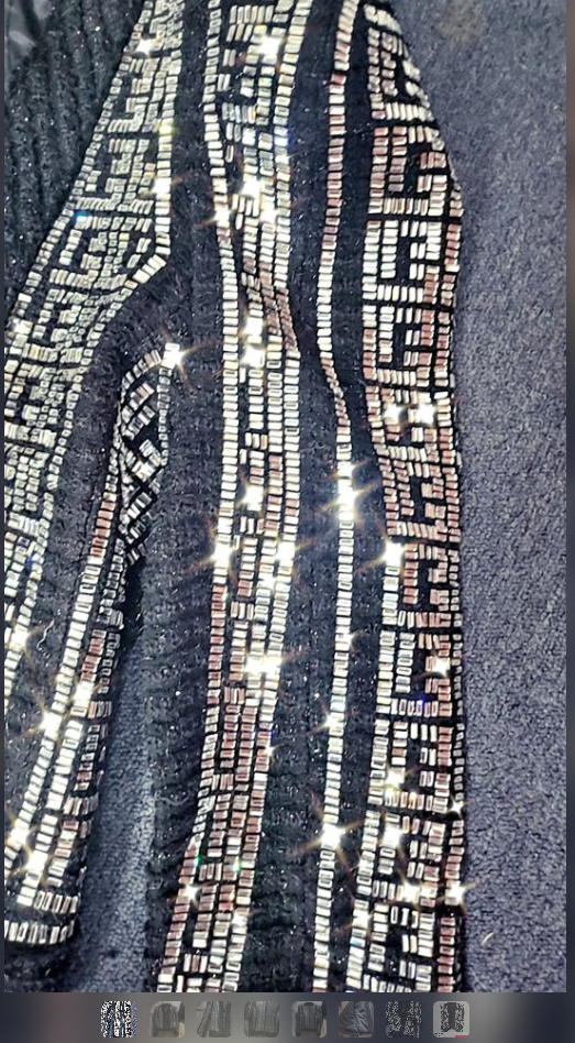 HIGH STREET Newest 2022 Designer Jacket Women's Stunning Diamonds Beaded Jacket