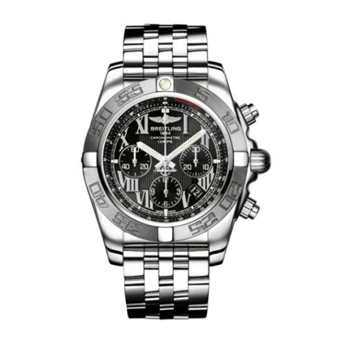 Chronomat 44 Stainless Steel / Black - Roman / Bracelet
