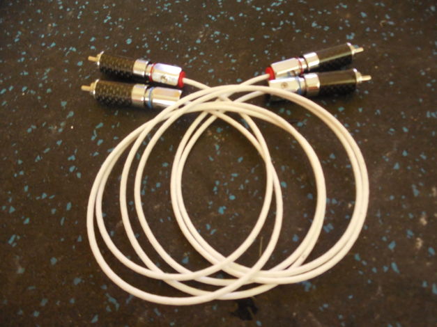 Silver/Rhodium RCA interconnects Silver Wire/ PTFE Insu...