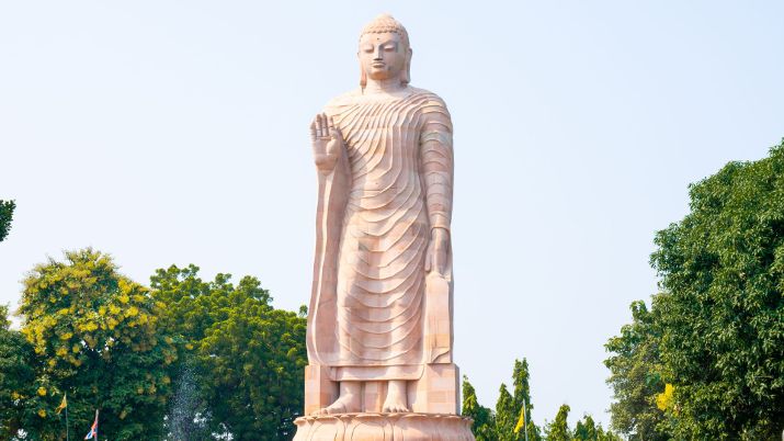 Sarnath's significance stems from the fact that it is where Lord Buddha delivered his first sermon, known as the Dhammacakkappavattana Sutta