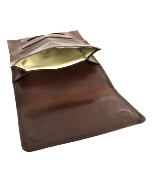 Full Grain Leather Tobacco Pouch 11032 Hide & Chic - Image 3