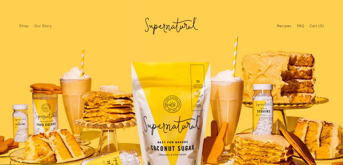 Screenshot of Supernatural, from the startup websites collection.