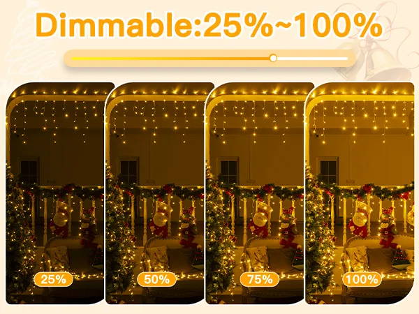 Features of Ollny's 720 leds cool white icicle lights