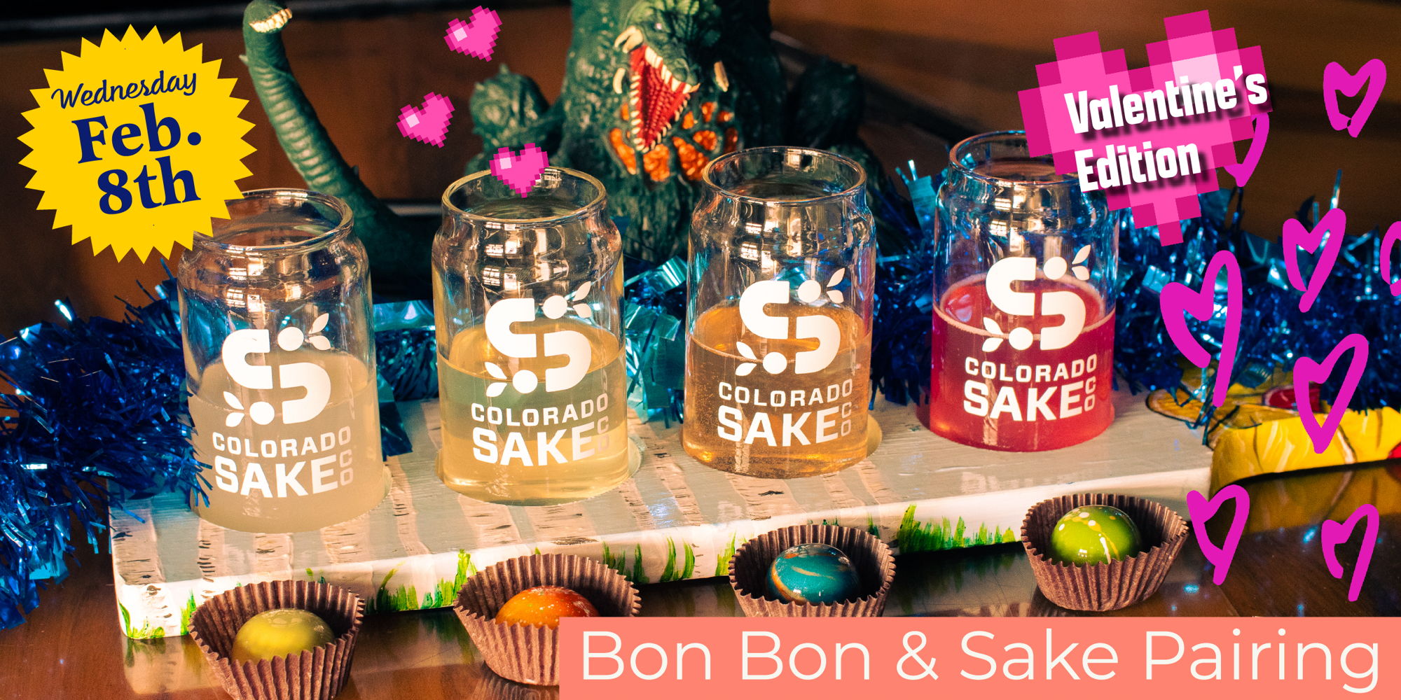 Valentine's Bon Bon & Sake Pairing promotional image