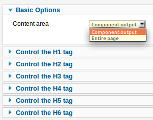 Header Tags - плагин для управления тегами h1-h6 в Joomla