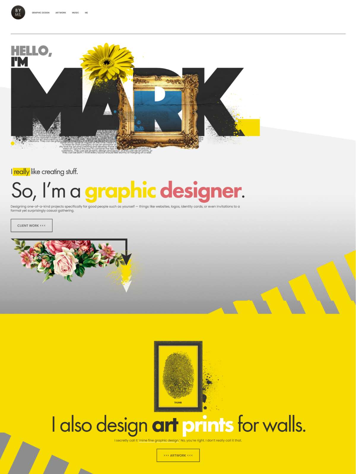 Screenshot of by Mark Lange , from the yellow websites collection.