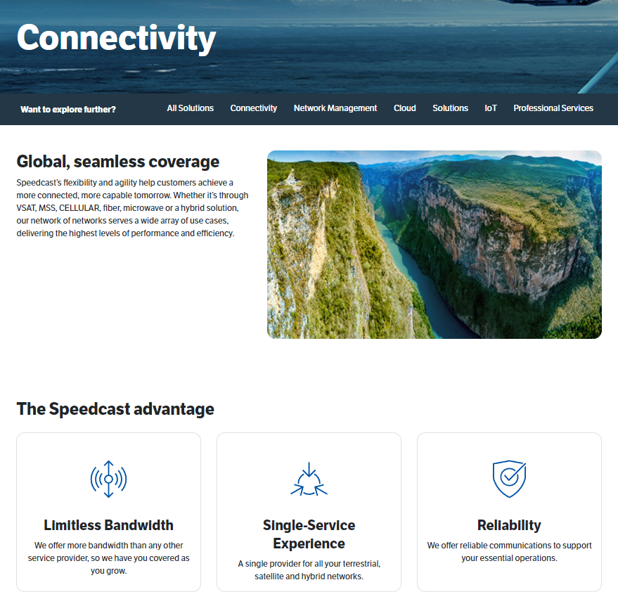 Speedcast product / service