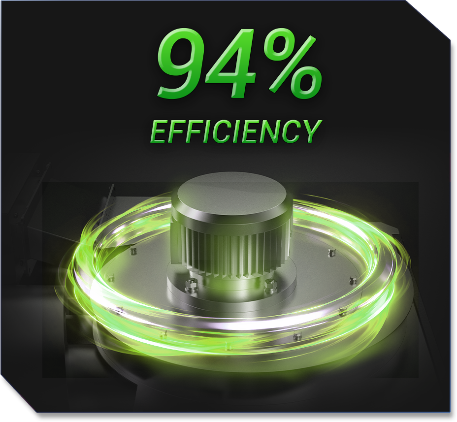 Tilting table precisely tilts from 45 degrees to -15 degrees using the worm gear system and heavy duty hardwheel, plus gas pistons for micro adjustments in the 15 Inch Stainless Bandsaw 3HP Alpha HW615Pro