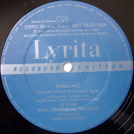 ★Audiophile★ Lyrita-Decca / YO-YO MA, - Finzi Cello Con...