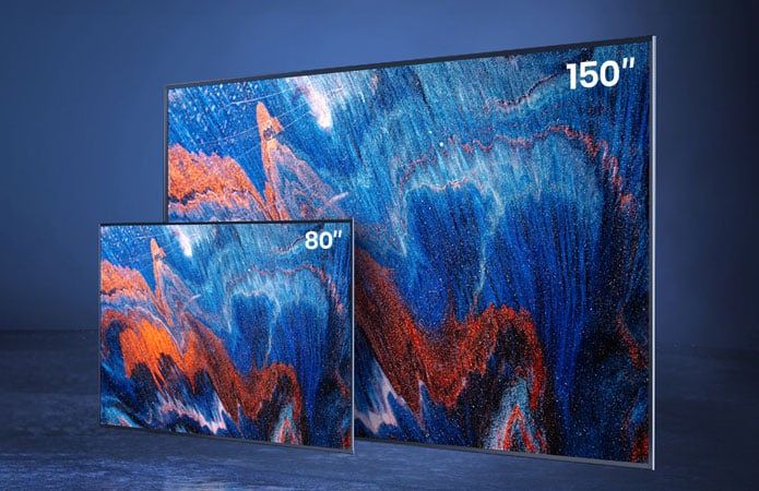最大150インチの大迫力映像