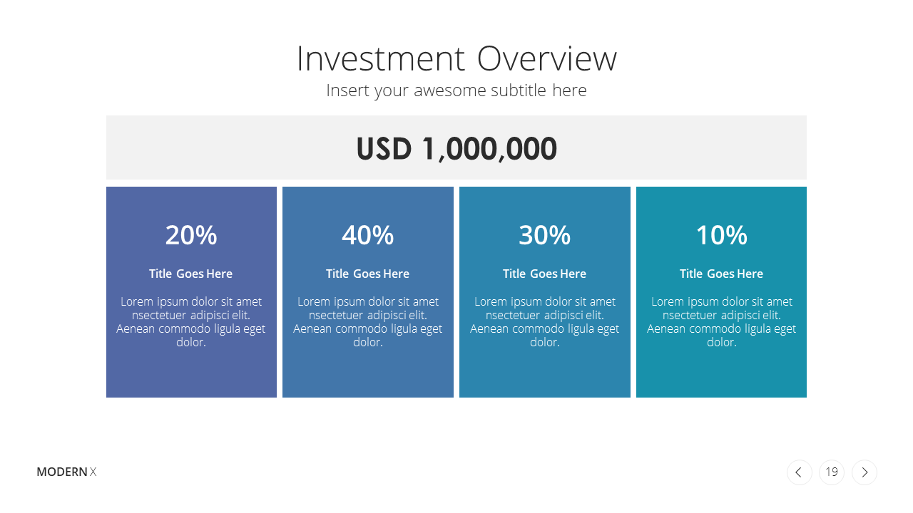 Modern X Consulting Firm Proposal Presentation Template Investment Plan