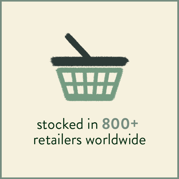 BK is stocked in 800+ retailers worldwide
