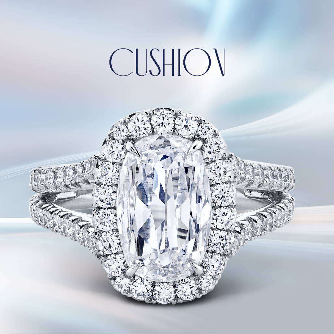 cushion cut diamond ring