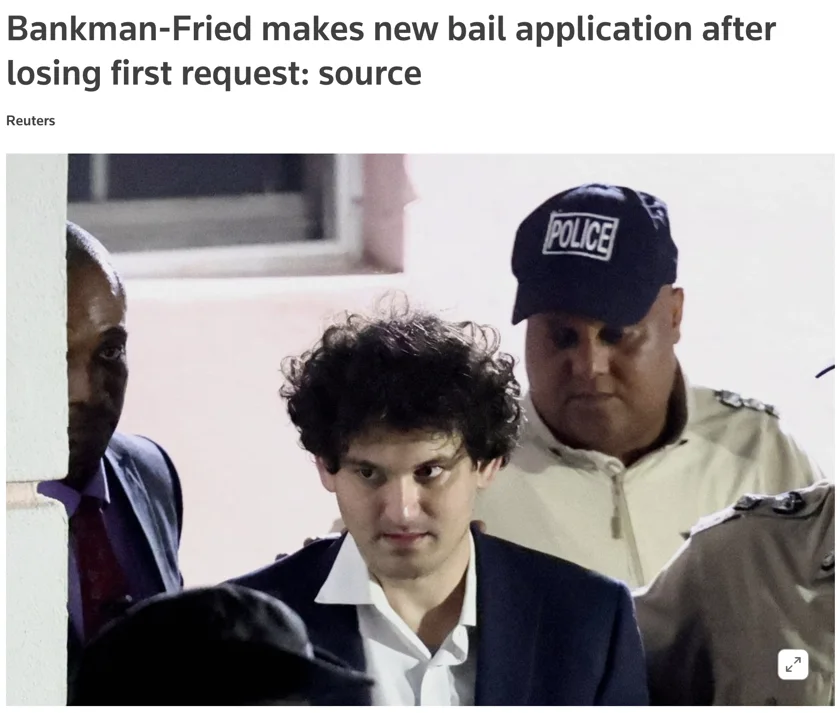 Sam Bankman-Fried Reapplies for Bail After Denial