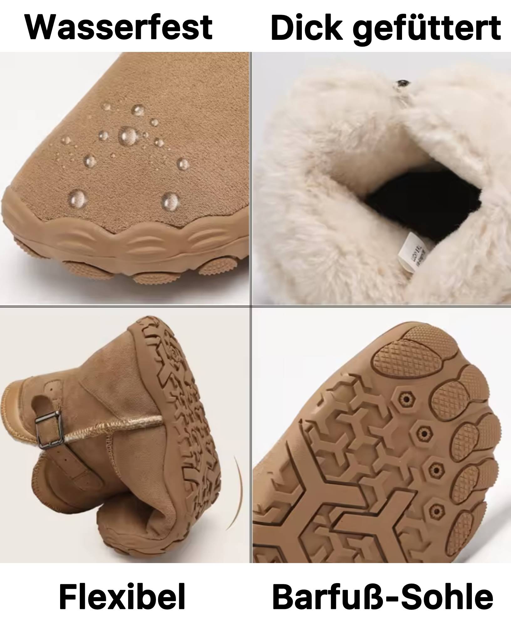 Barfußschuhe werden geknickt und verdreht