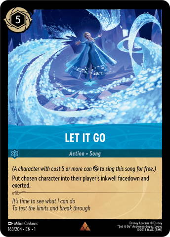 Let It Go card from Disney’s Lorcana: The First Chapter