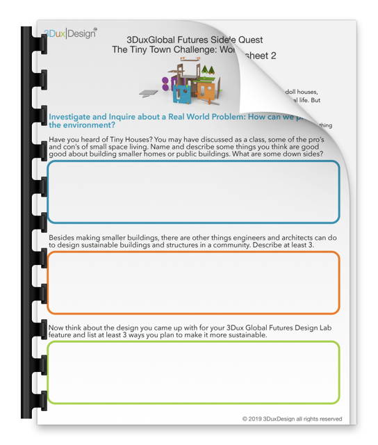 tiny house challenge student worksheets for remote and live classes