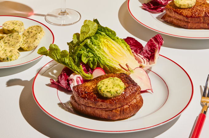 Rondelles de beurre aux herbes