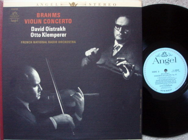 EMI Angel Blue / OISTRAKH-KLEMPERER, - Brahms Violin Co...