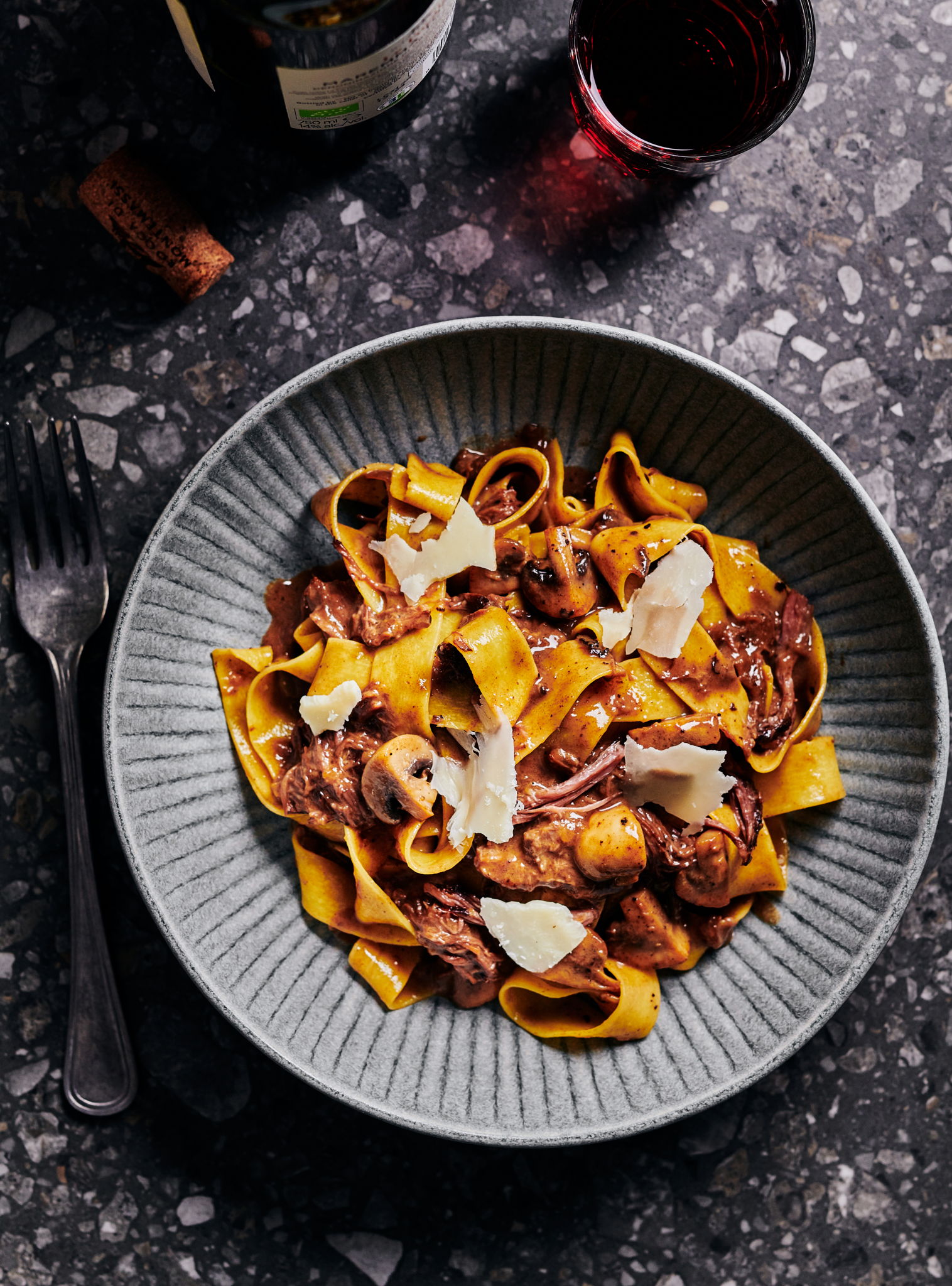 Braised Beef and Mushroom Pasta | RICARDO