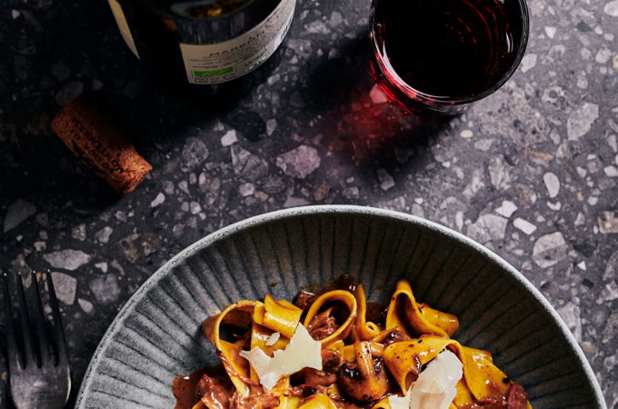 Braised Beef and Mushroom Pasta