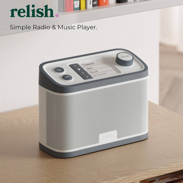 A simple music player and radio for seniors or people living with dementia or vision impairment