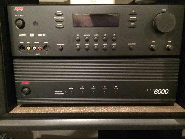 Adcom GTP-830, GFA 6000 Amp and Preamp Components