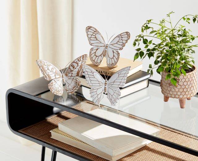 decorative butterflies for a shelf or tray
