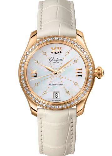 Lady Serenade Rose Gold / Diamond / MOP - Index Line / Alligator / Pin