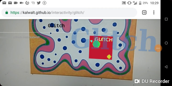 Glitch abstract painting with augmented reality by Walter Perdan, kalwalt