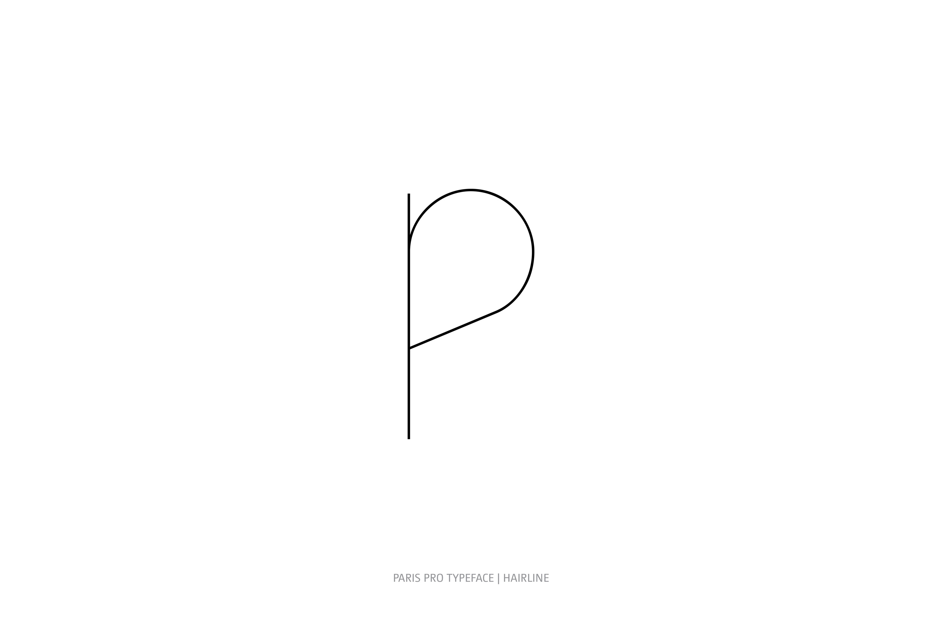 Paris Pro Typeface Hairline Style p