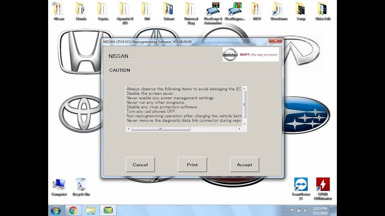 Nissan NERS Offline+Programación de archivos de calibración Software de diagnóstico J2534