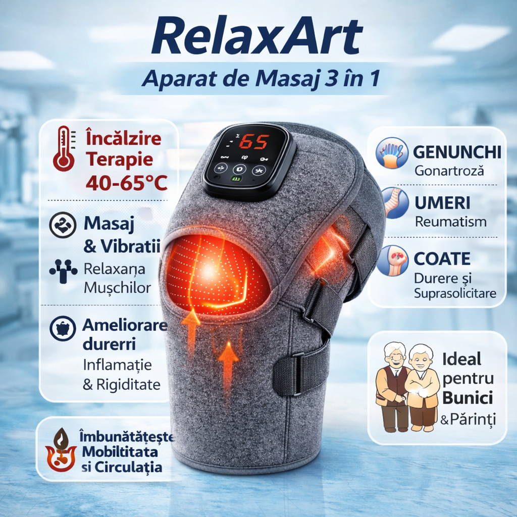Aparat de masaj 3 în 1 RelaxArt + Gel Curcumin CADOU – Forte M RO