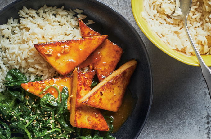 Tofu au gingembre et à l'orange