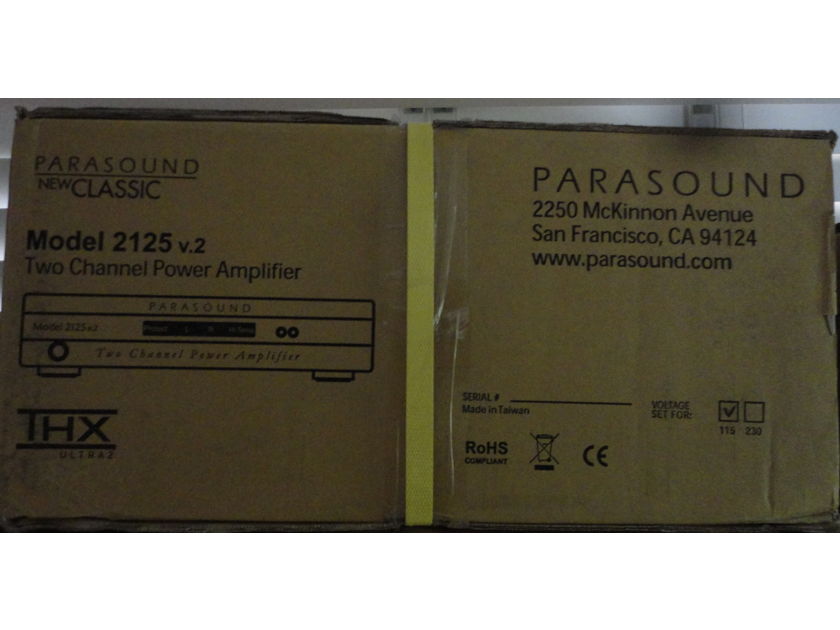 Parasound 2125 Classic 125 watt THX Ultra2 Two Channel Amplifier