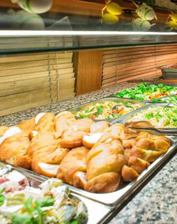 Enjoy an all-you-can-eat buffet-style dinner