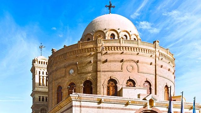 View from the back of the Hanging Church in Cairo, Egypt