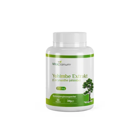 Extrait de yohimbe (Corynanthe johimbe) 250 mg 60 gélules