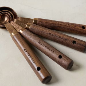 Walnut and Copper Measuring Spoons