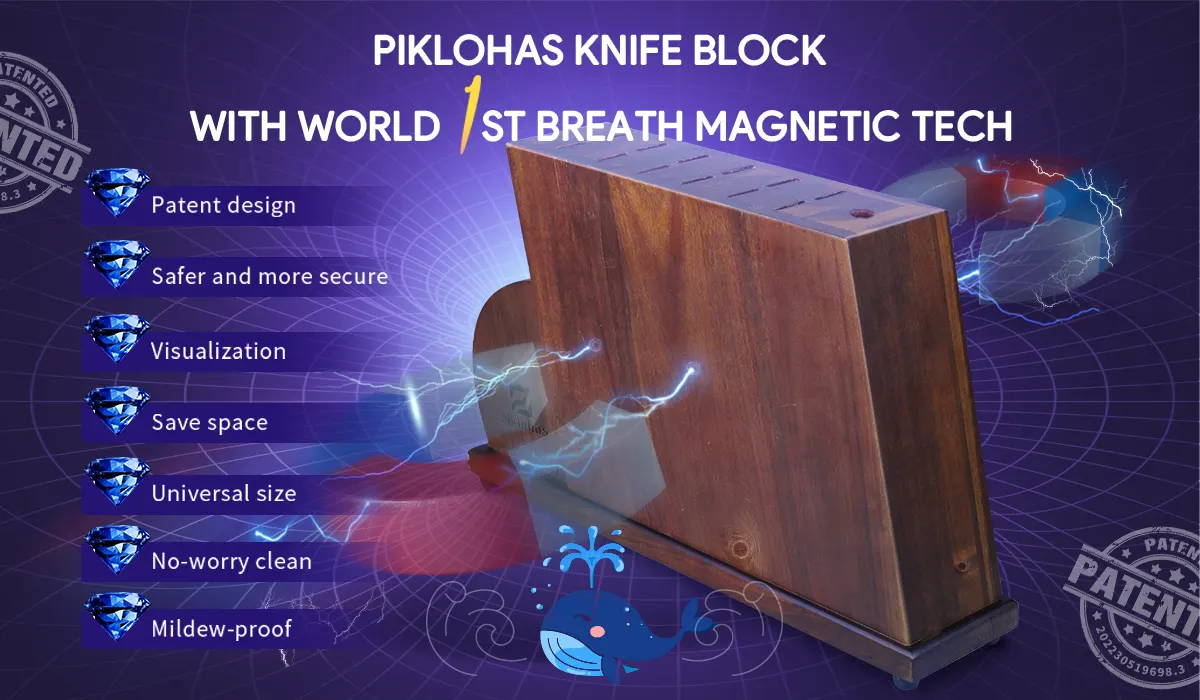 piklohas magnetic knife holder-kitchen knife set