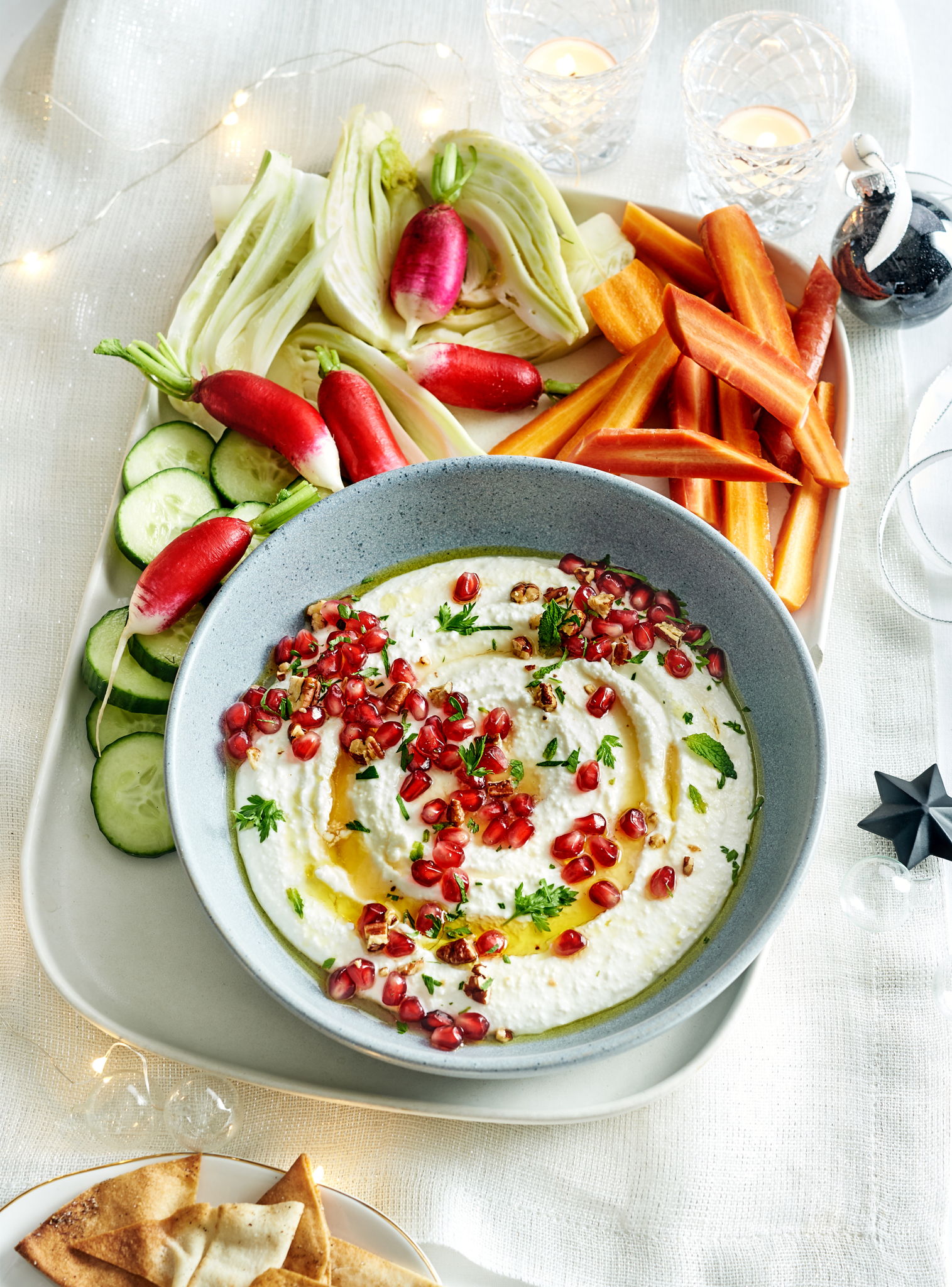 Yogurt, Feta and Pomegranate Dip | RICARDO