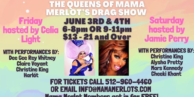 The Queens at Mama Merlot's Drag Show PRIDE MONTH promotional image