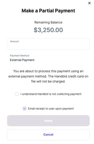 partial payment