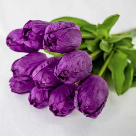 Purple Real Touch Tulip - Realistic Artificial Flowers - Image 2