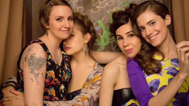 GIRLS, (from left): Lena Dunham, Jemima Kirke, Zosia Mamet, Allison Williams, 'She Said OK', (Season 3, ep. 303, airs Jan. 19, 2014). photo: Jessica Miglio / © HBO / Courtesy: Everett Collection