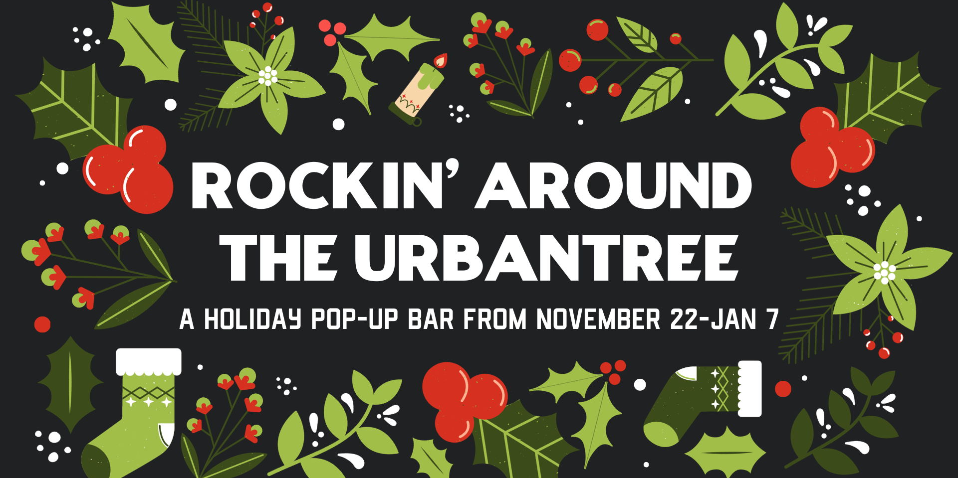 Rockin' Around the UrbanTree: A Holiday Pop-Up Bar promotional image