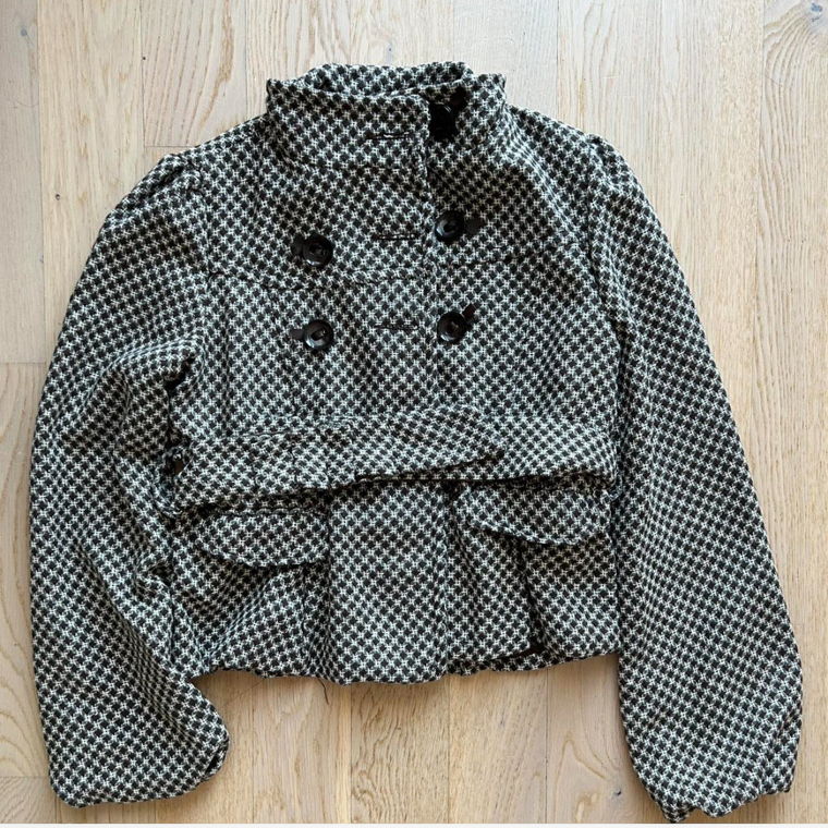 NEW brown checkered coat