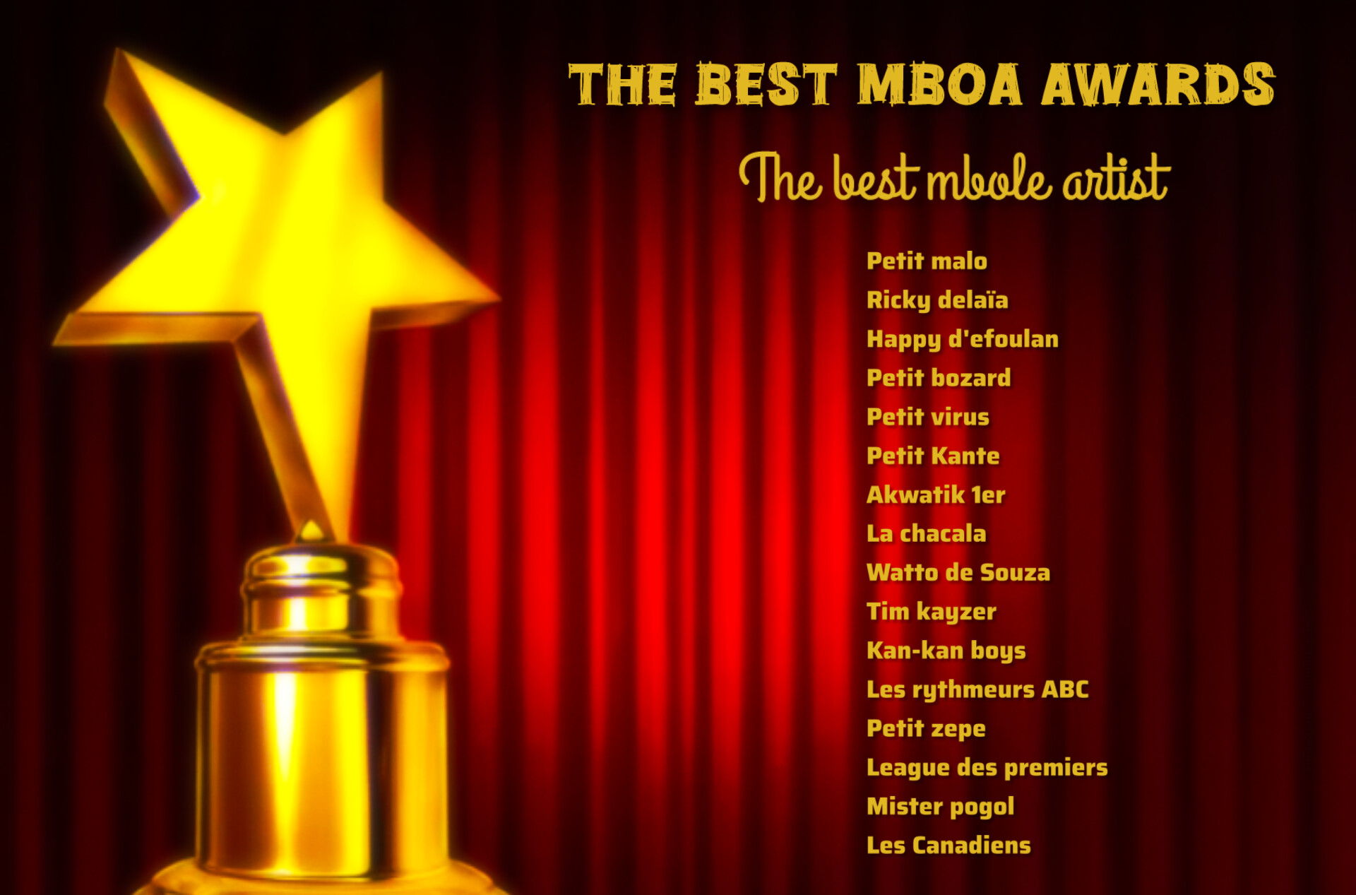 Le meilleur artiste MBOLÉ 